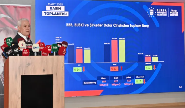 Başkan Bozbey mali durumu açıkladı: Bursa Büyükşehir'in toplam borçları azaltılsa da BUSKİ'nin borcu artıyor!